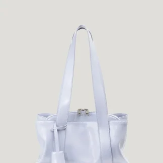 Icy Blue Shell Duffel Mini Leather Bag